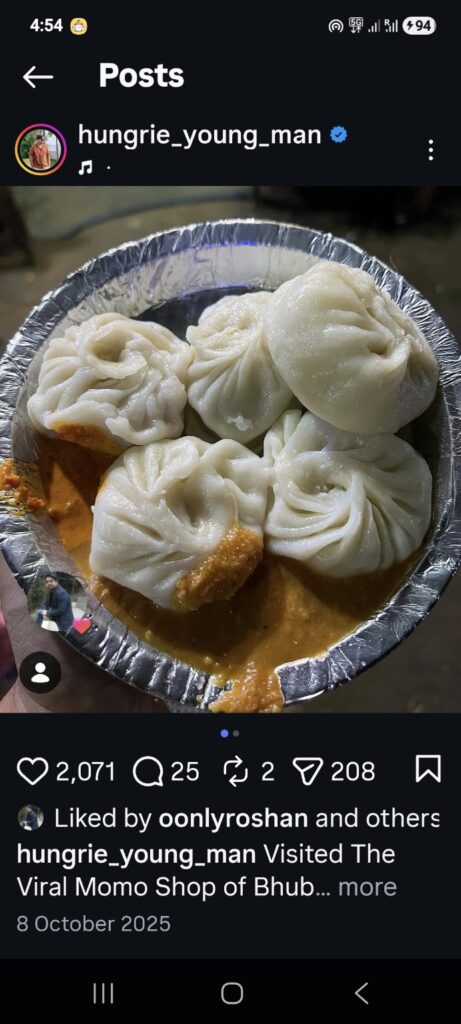 Freshly prepared steamed Tibetan momos with homemade chutney at Sonam's Tibetan Kitchen in Bhubaneswar